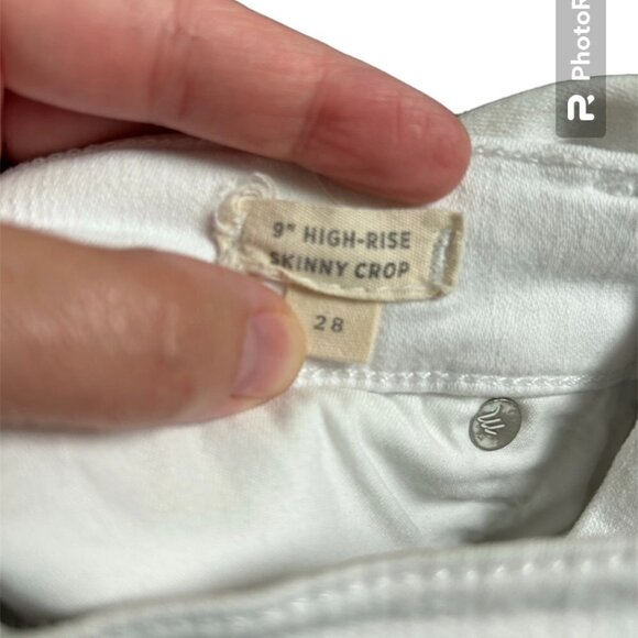 MADEWELL 9' High Rise White Jeans Distressed Knees US 28 - Picture 6 of 8